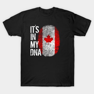 Canada Flag Fingerprint My Story DNA Canadian T-Shirt